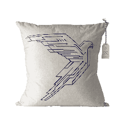 White Parrot Cushion